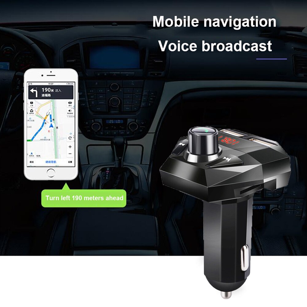 Freisprecheinrichtung fürs auto, bluetooth-kompatibel, 5.0 kabellose fm-transmitter für  mp3 spieler , 3.1a usb-ladegeräte, autozubehör mit led-anzeige