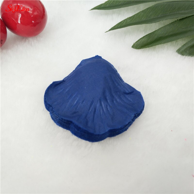 20000pcs / lot 4.5*4.5cm silk rose petals for Wedding Decoration, Romantic Artificial Rose Petals Wedding Flower Rose Flower 7Z: dark blue