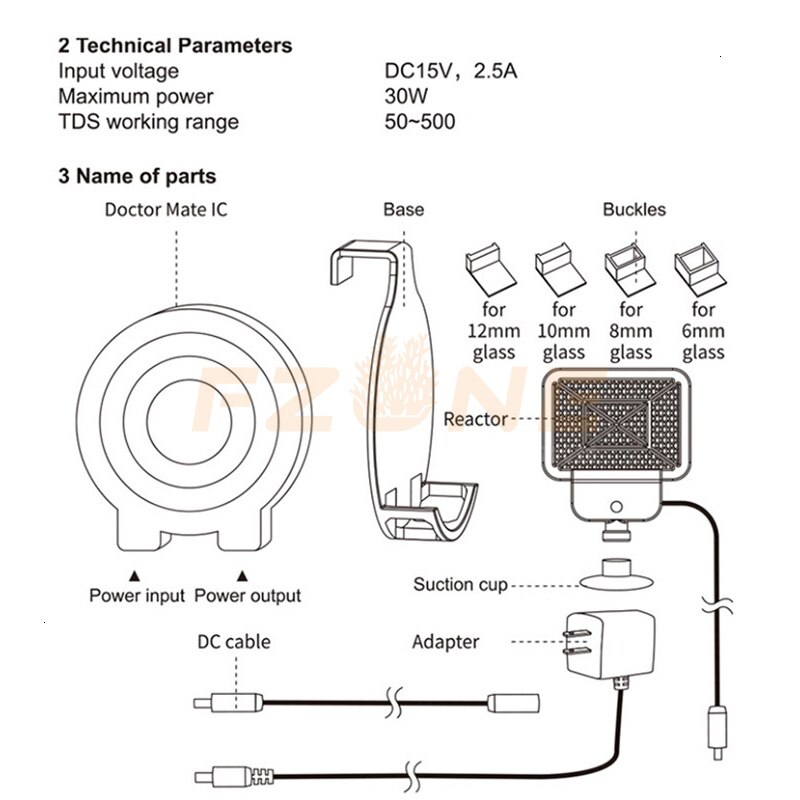 Chihiros Doctor Mate Aquarium Algae Remover Sterilizer Twinstar Style Electronic Inhibit Cleaning Tools Aquarium Accessories