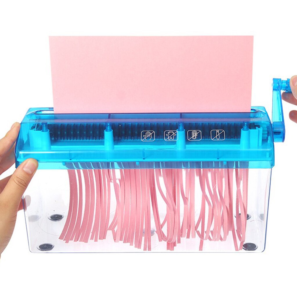 Manual Shredder for Paper and Card Hand Cut Paper Shredder One Piece of Folded A6 Size Straight Strip Cut 3 mm