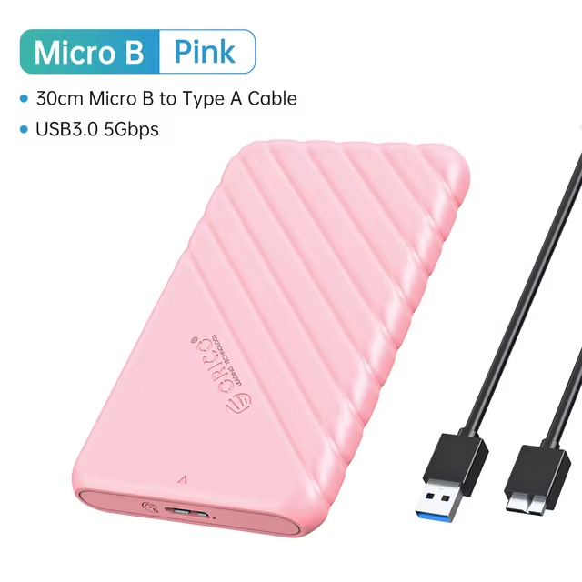 ORICO HDD Case 2.5'' SATA to USB 3.0 Hard Drive Enclosure for 2.5 Inch SSD Disk HDD Box 6TB Storage Case External HDD Enclosure: Orange