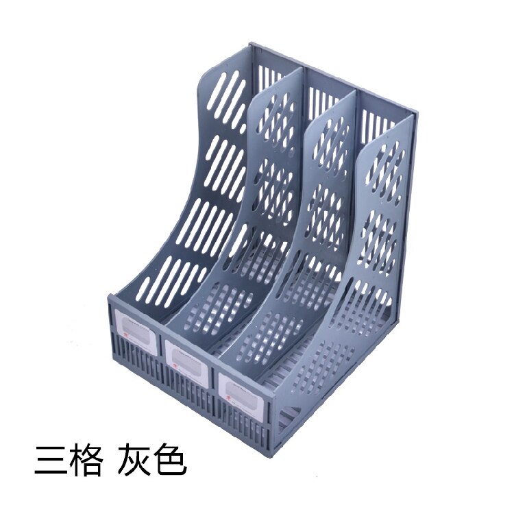 Random color 31x29x25cm Desktop File Folder Magazine Organizer Plastic Detachable Archives Literature Holder Multi Compartments