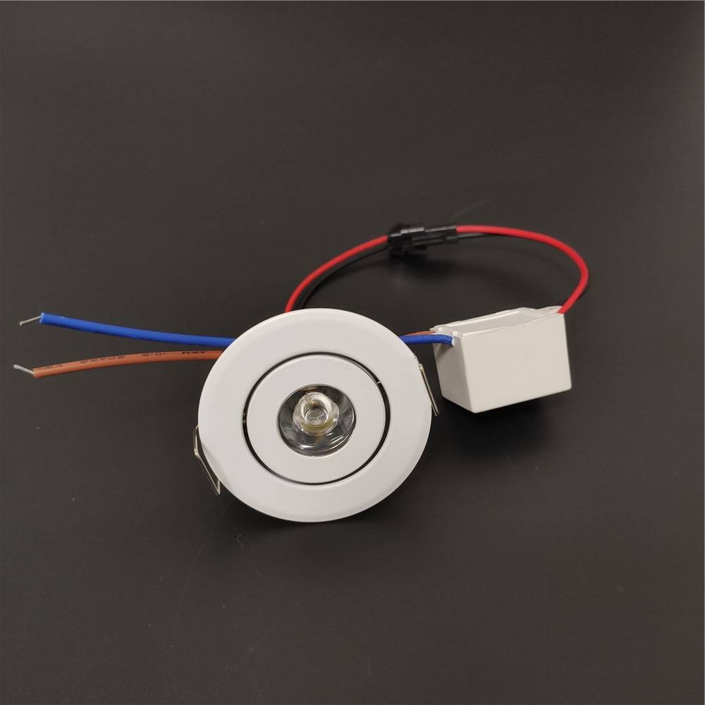 Led mini nedljus 3w 1w dimbara spotlights infällda lampor  ac85-265v taklampor aluminium 52mm