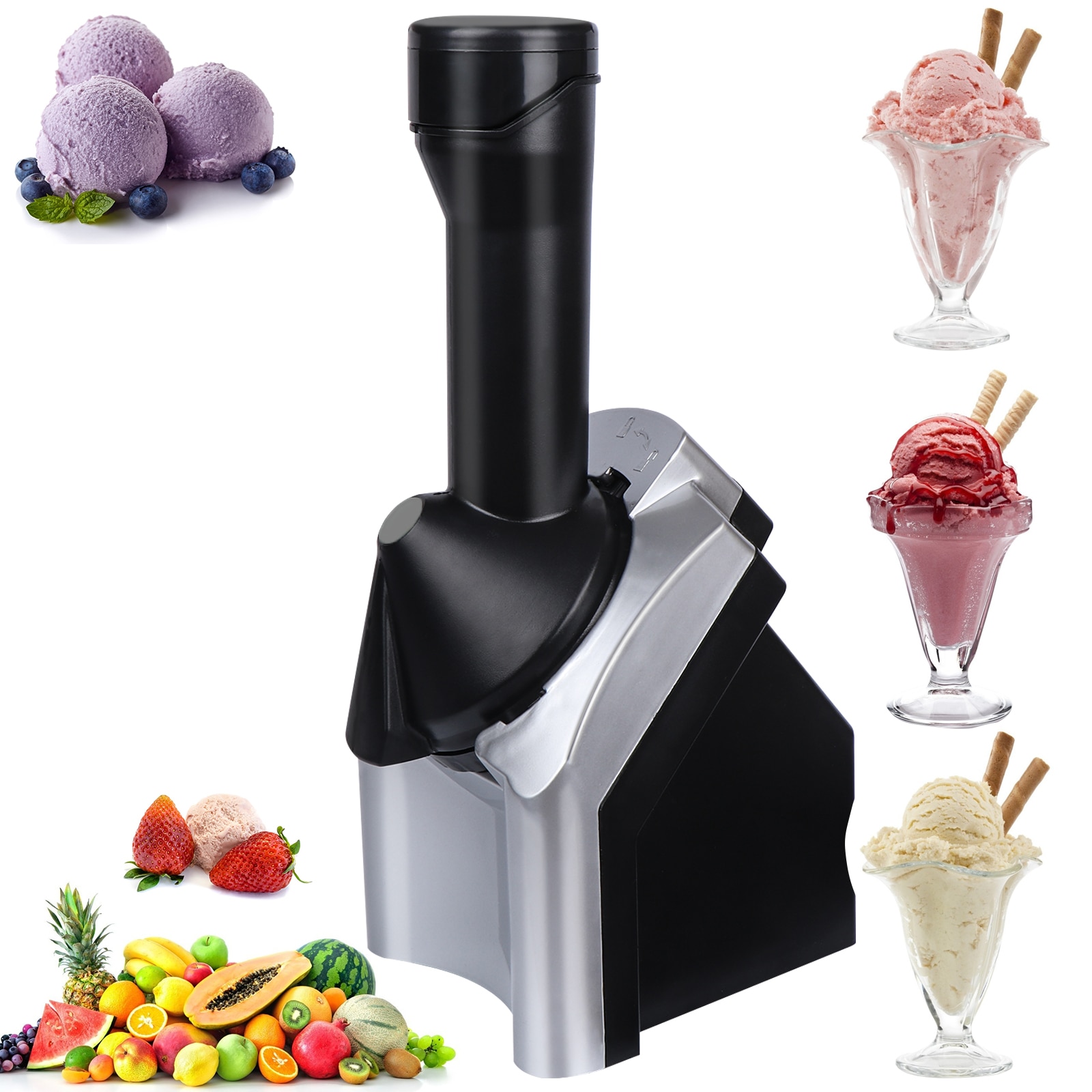 Home Ice Cream Maker, Dessert Fruit Serve Ice Cream Machine, Frozen Dessert Make