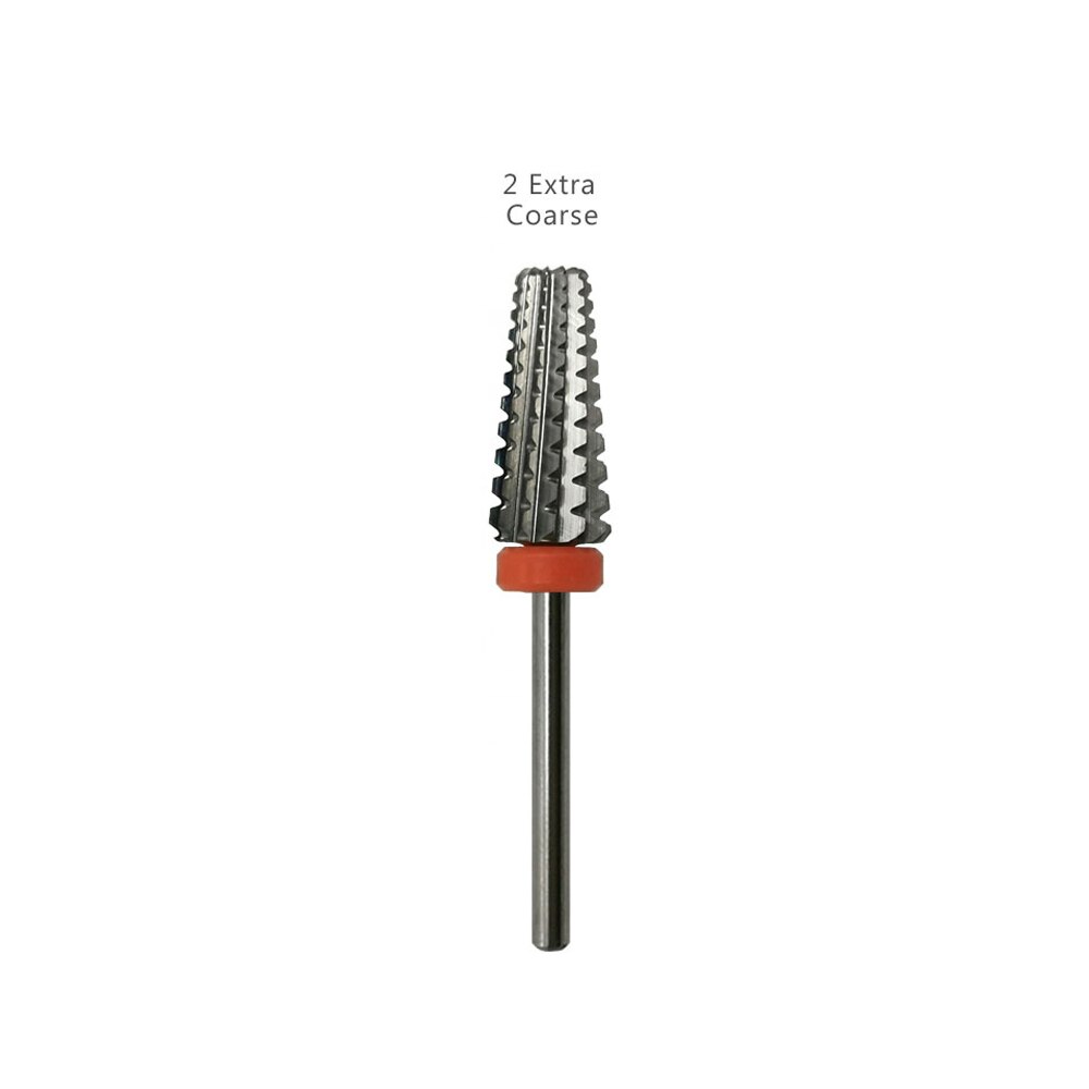 Broca de carburo de tungsteno para uñas, 7 tipos de brocas para pulidora de uñas, accesorios para manicura Nail Art, revestimiento de plata cónico: 2XC