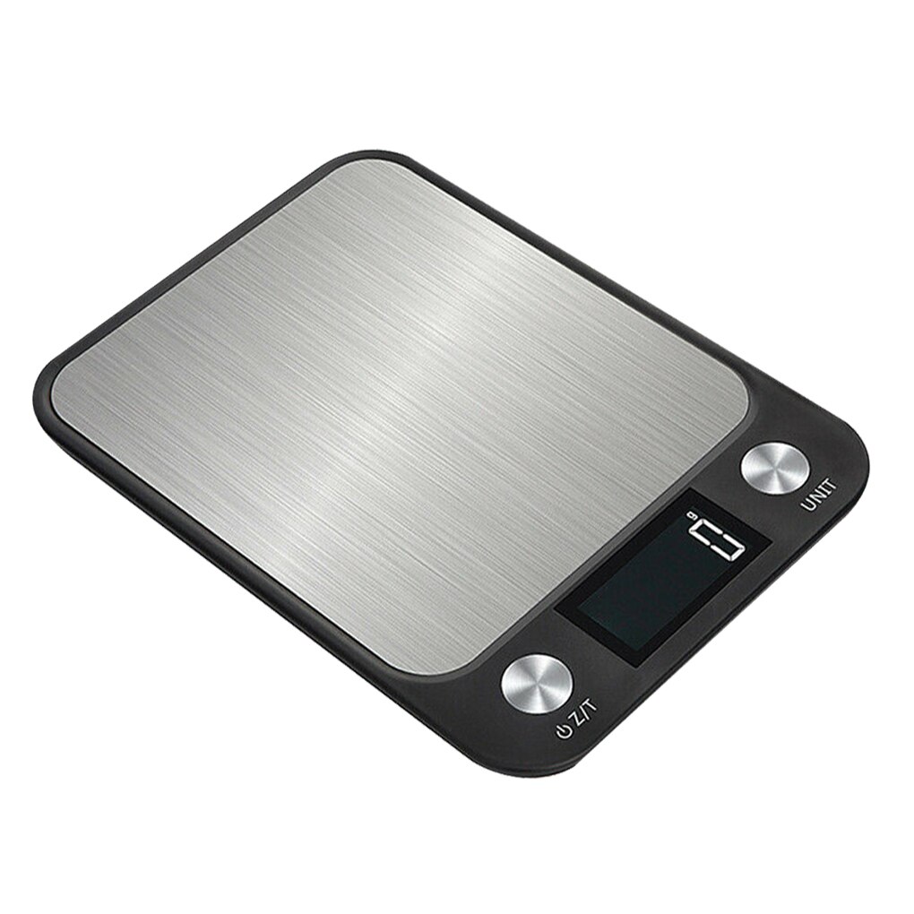 Kitchen Digital Scale 10kg/1g Cooking Baking Scale Waterproof Backlit LCD Screen Weighing Device: black