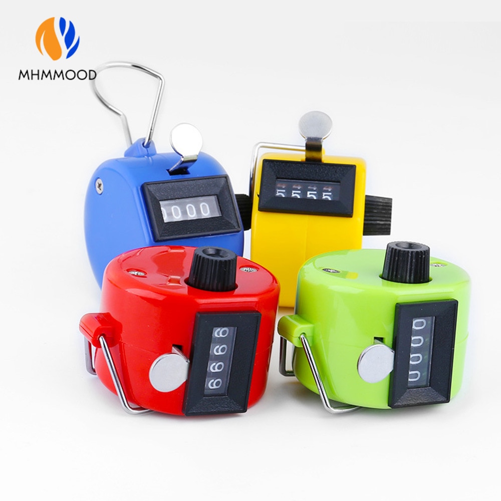 1pcs Mini Handheld Digital Counting Portable 4-digit Counters Plastic Mechanical Manual Training Counter . 9999