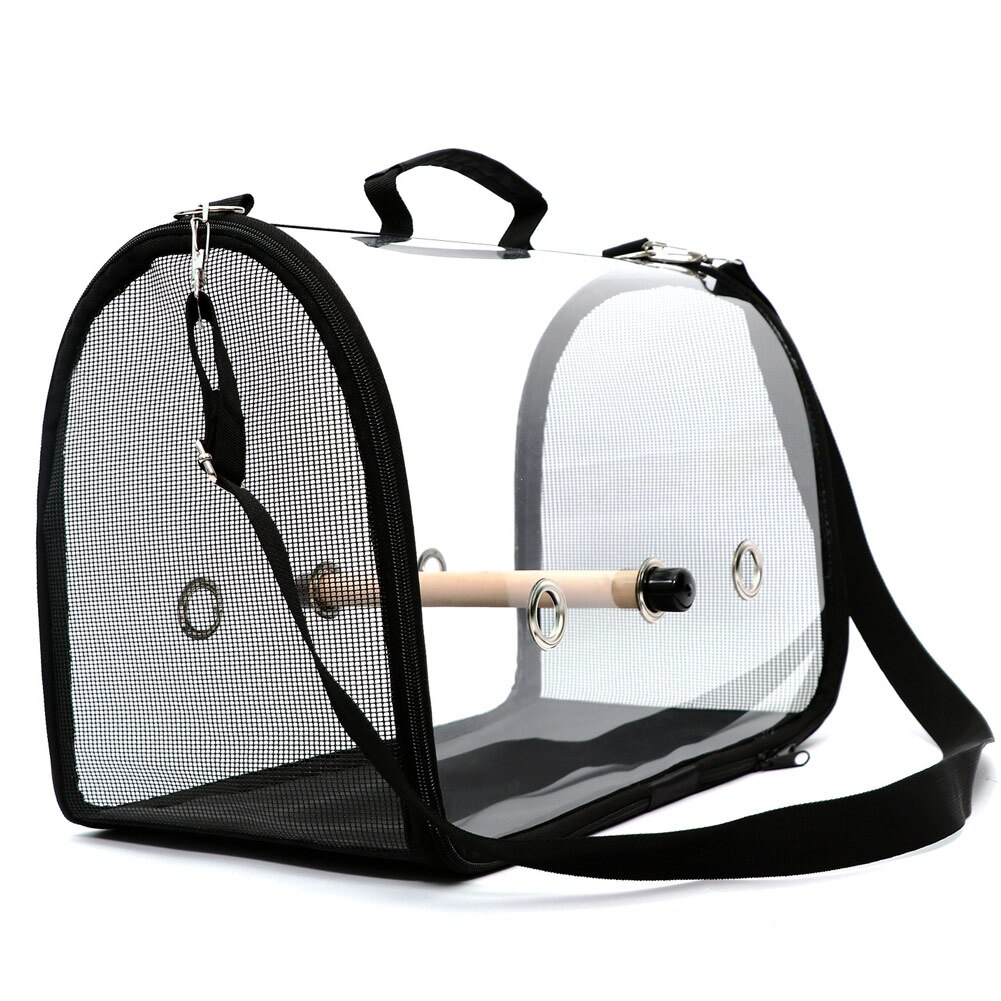 Jaula de transporte para pájaros y loros, accesorios de PVC, transparente, transpirable, para aves P7Ding: 2