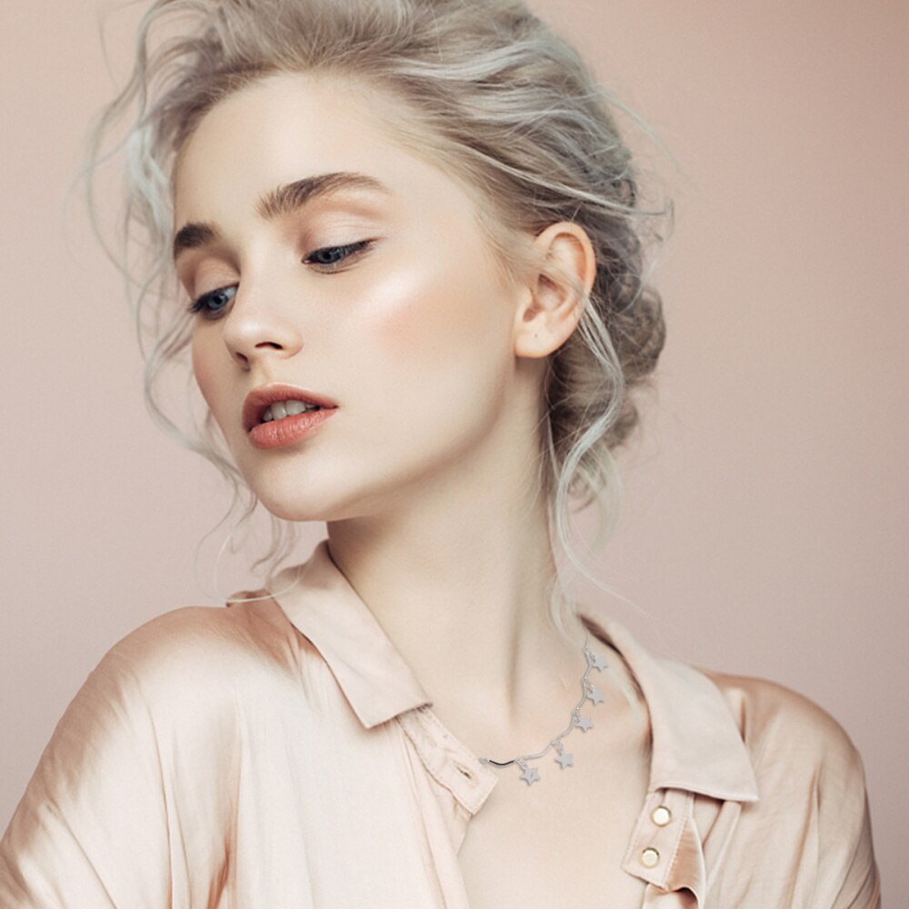 Bohemen Vrouwen Choker Zilveren Ketting Ster Choker Ketting Vrouwen Sieraden