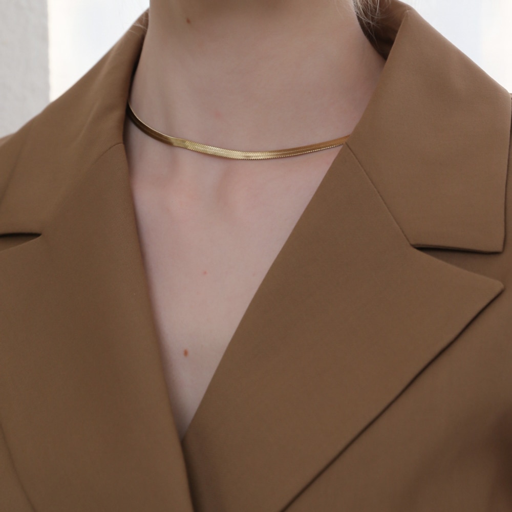 Yhpup Charm Geometrische Snake Collier Trendy Roestvrij Stalen Sieraden Gouden Metalen Ketting Брелок Voor Vrouwen