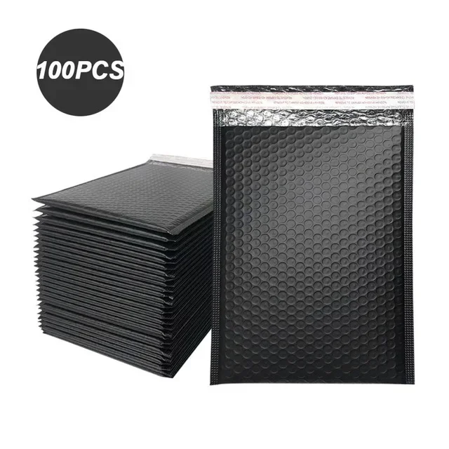 100-częściowe koperty Opakowania wysyłkowe Czarne materiały robić pakowania Torba robić pakowania kopert Koperta Pakiet wysyłkowy Mały biznes: 13*15cm / biały