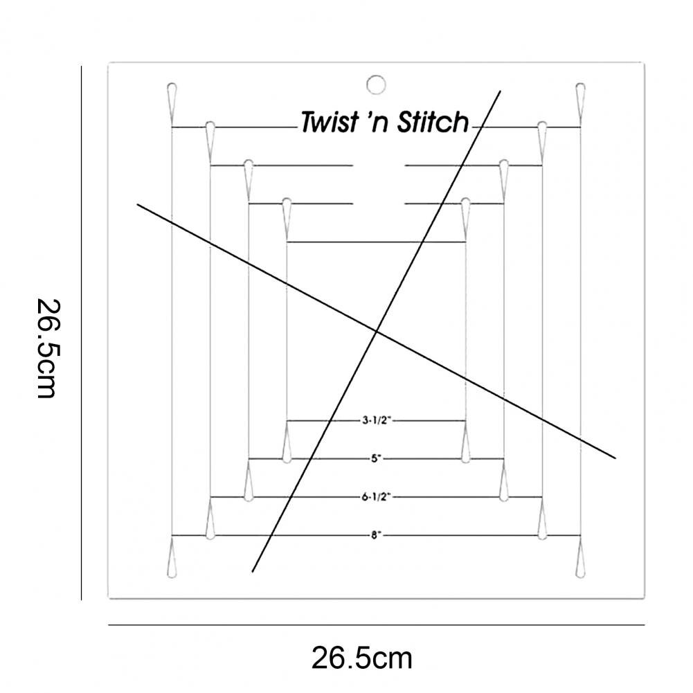 Transparent Plastic Twist'n Stitch Ruler Pinwheel Block Sewing Quilting Template Windmill Stitching Cutting Rulers DIY Supplies