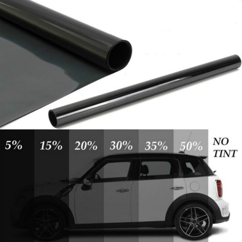 50*100cm bil hjem vindue glas toning toning film rulle med skraber til sidevindue anti uv film transmittans 5% 15% 35% 50%