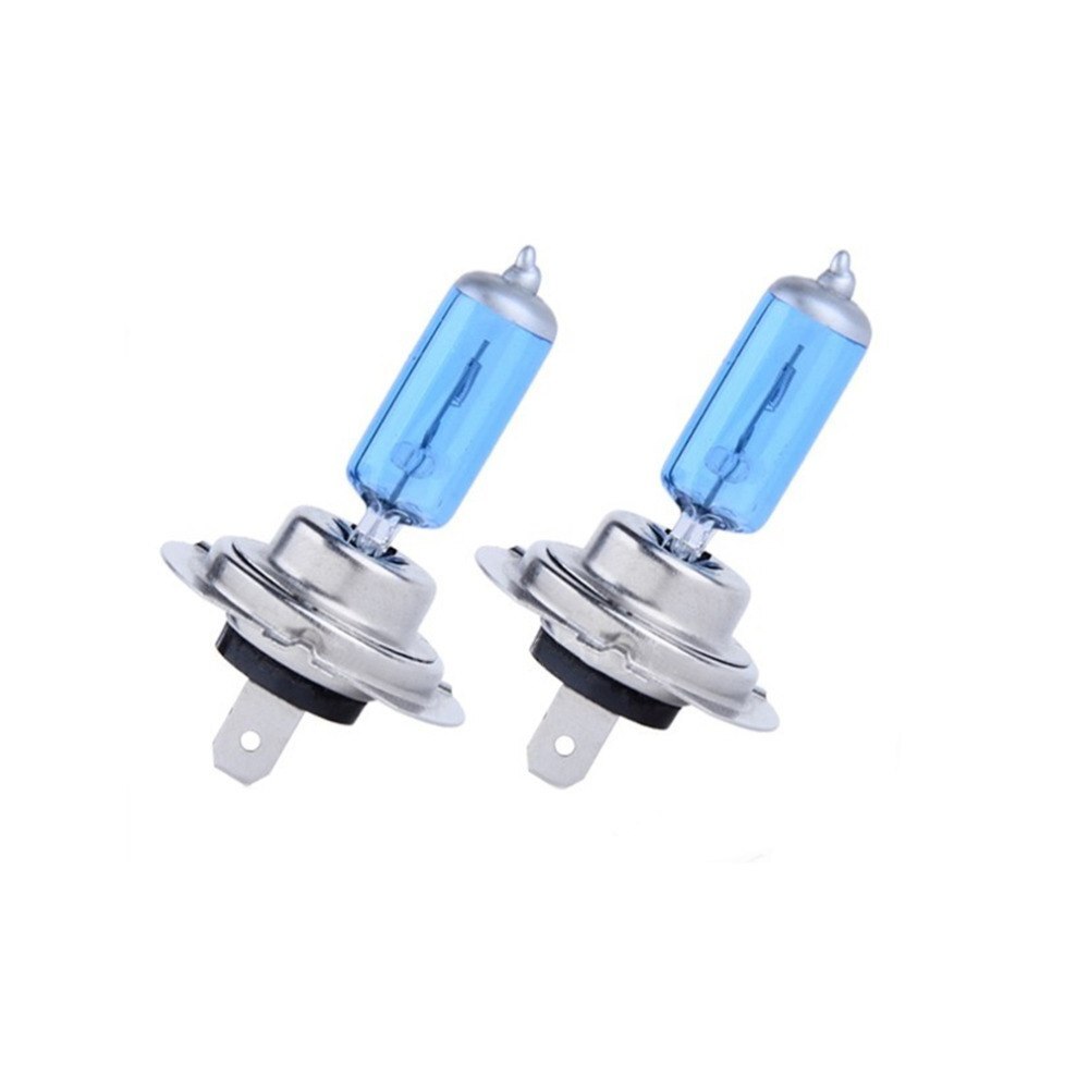 2 stk/sett  h7 55w 12v tåkelys halogen bilpære høyeffekt billykter lampe billyskilde parkering 5000k pærelampe