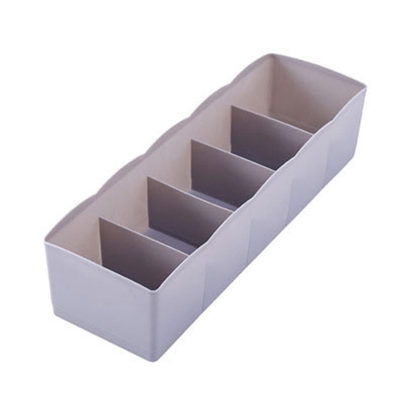 5 Compartment Multi-Purpose Underwear Bra Tie Drawer Storage Box Clothes Organizer Socks Case for Ties Bedroom: Nordic Blue