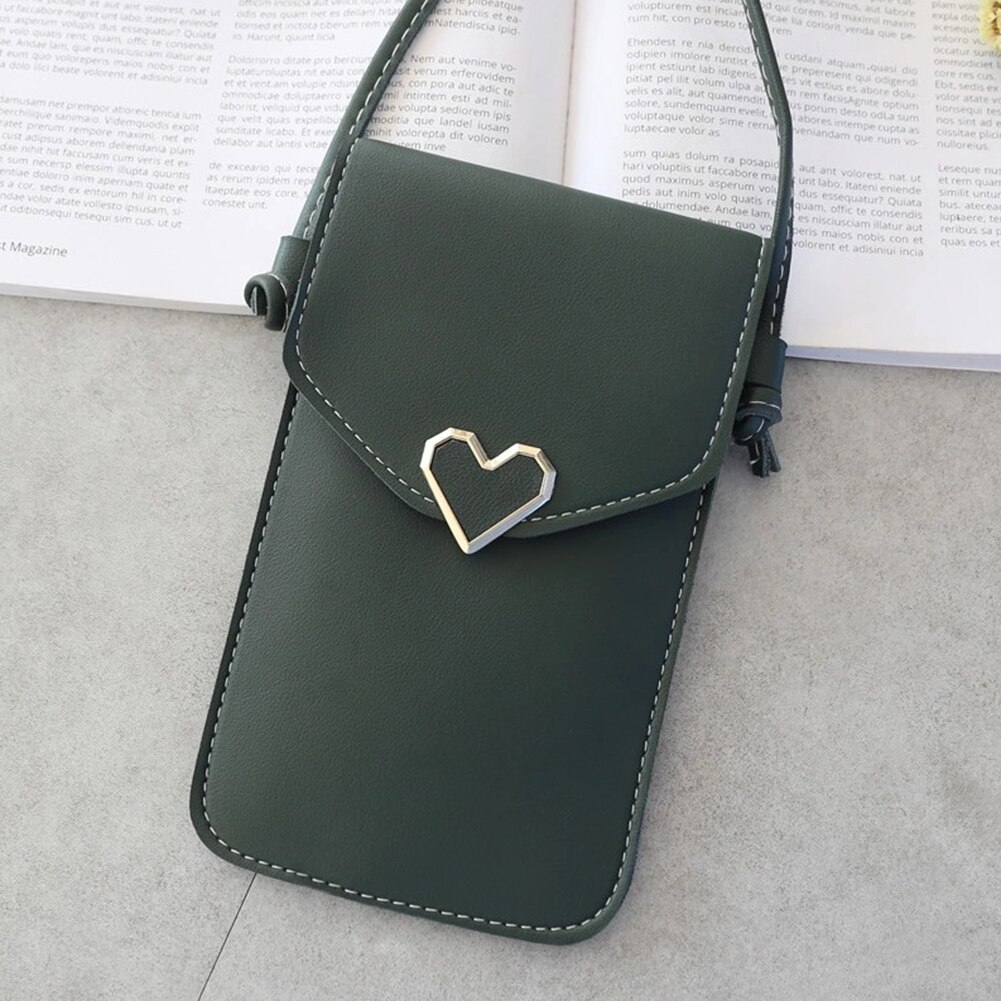 Touch Screen Cell Phone Bag Case Smartphone Wallet PU Leather Shoulder Bag Women HandBag for Iphone X Samsung S10 Huawei P30: R