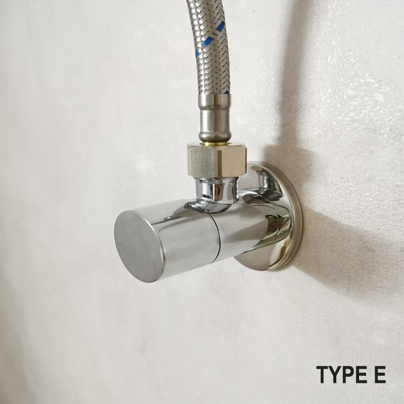 Triangle Valve Bathroom Toilet Kitchen Accessory G1/2 Brass Suqare Angle Valves: B Type