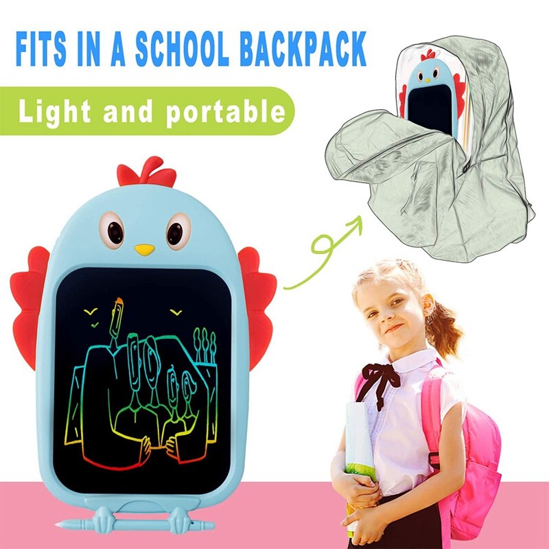 Zeichentablett-spielzeug für mädchen und jungen im alter 4 3 jahren, 6 8.5 zoll-lcd-schreibtablett 5 farbenfrohe maltafel