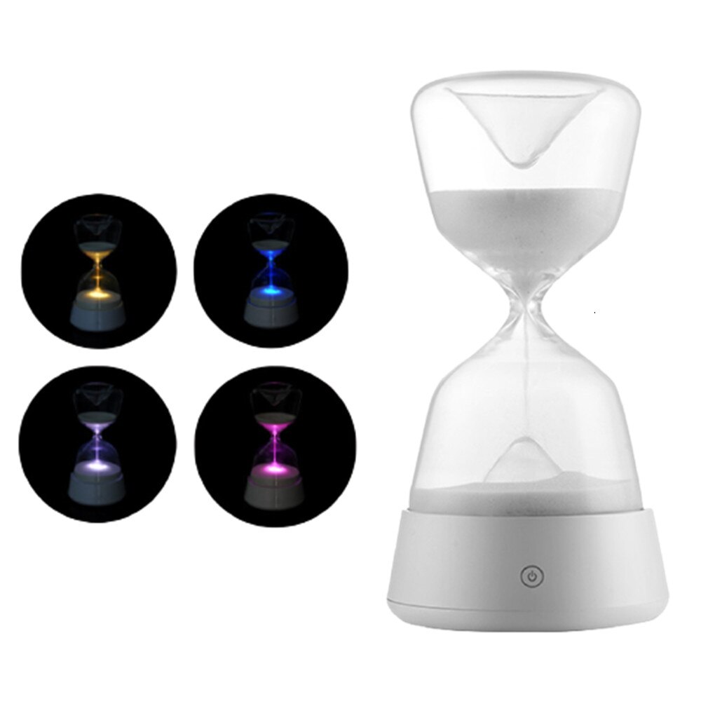 Clessidra luce notturna Timer sabbia con 4 colori che cambiano comodino lampada da tavolo per dormire regalo per bambini giocattoli luminosi