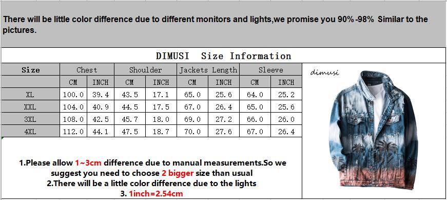 DIMUSI Mens Denim Jacket Trendy Ripped Denim Coats Mens Jeans Bomber Jacket Outwear Windbreaker Cowboy Coats Clothing