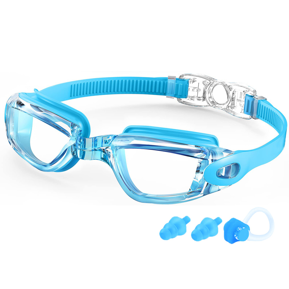 Schwimmbrille, professionelle wasserdichte Schwimmbrille, Antibeschlag, 100 % UV-Schutz, kein Auslaufen, für Erwachsene, Männer, Frauen, Jugendliche: Licht Grün