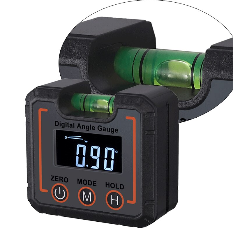 Digital Angle Gauge Level Box Protractor Angle Finder Inclinometer with Magnetic Base With level bubble vial Protractor Box