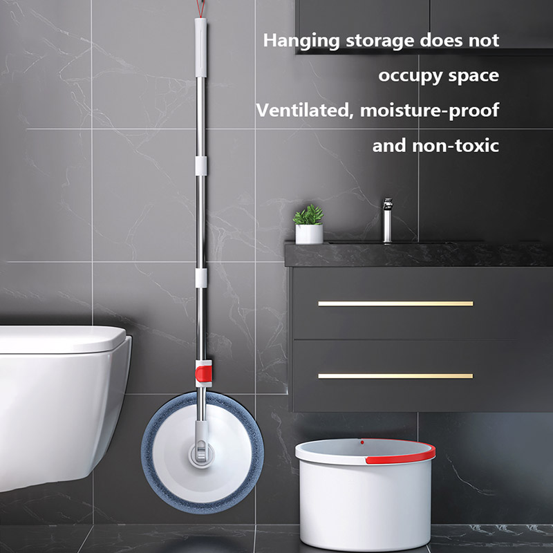 JOYBOS Cleaning Free Floor Mop Household Round Spin Mop for Wash Floor,Wet and Dry Flat Mopping Mop with 2 Cloth