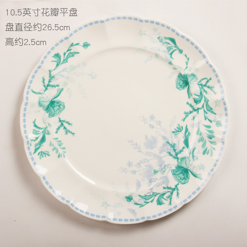 Ronde Polka Keramische Diner Borden Servies Keramische Gerechten Dessert Servies Taart Gerechten Platen Sets: 10.5inch