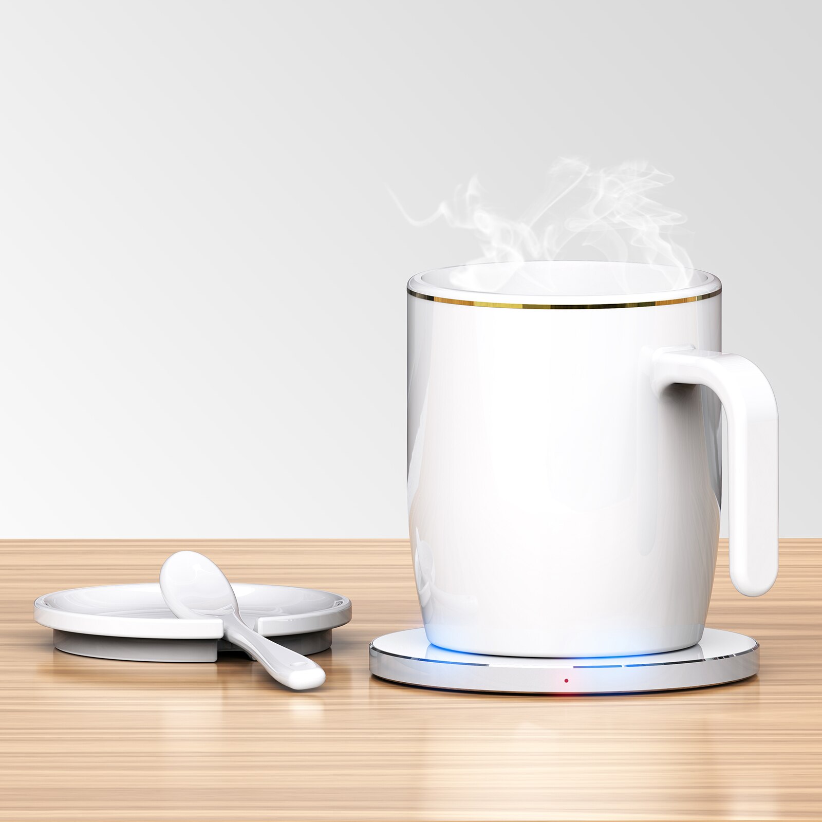 Intelligent krus varmere krus varmere kaffekop varmere sæt kaffe varmere trådløs opladning temperaturkontrol keramik kaffekop