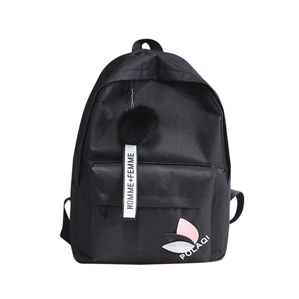 Women Shoulder Bag Women Canvas Backpack School Bags For Girls Rucksack Solid Backpacks Bags Travel: 1