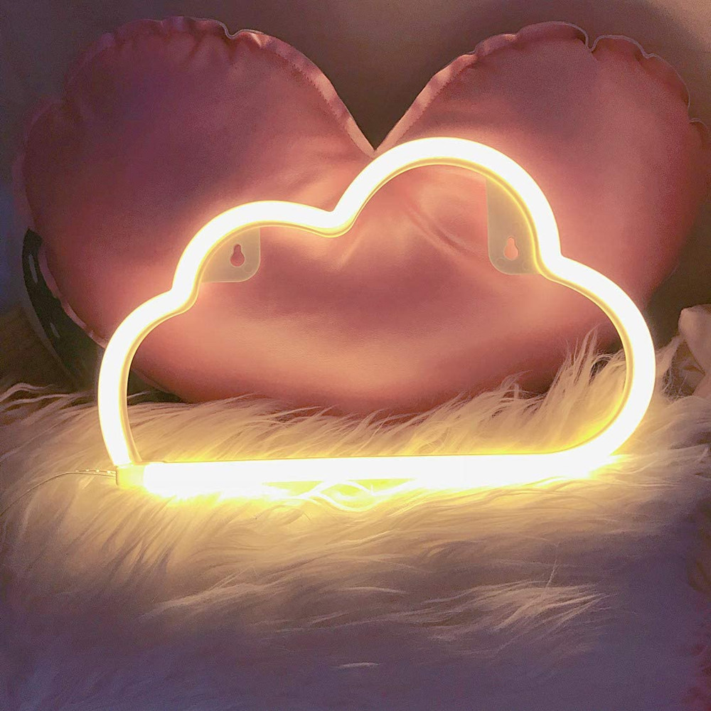 Dekorative LED Wolke Neon- Licht Neon- Nacht Licht Zeichen Zauberstab Kunst Dekor für Haus Hof Küche Baby Mädchen Schlafzimmer Hochzeit dekoration