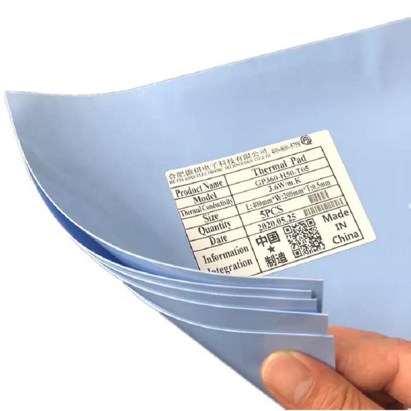 thermal pad thermal pad for cpu 100*200*1.0/2.0/4.5mm Thermal conductivity 3.6W CPU Heatsink Cooling Conductive Sil