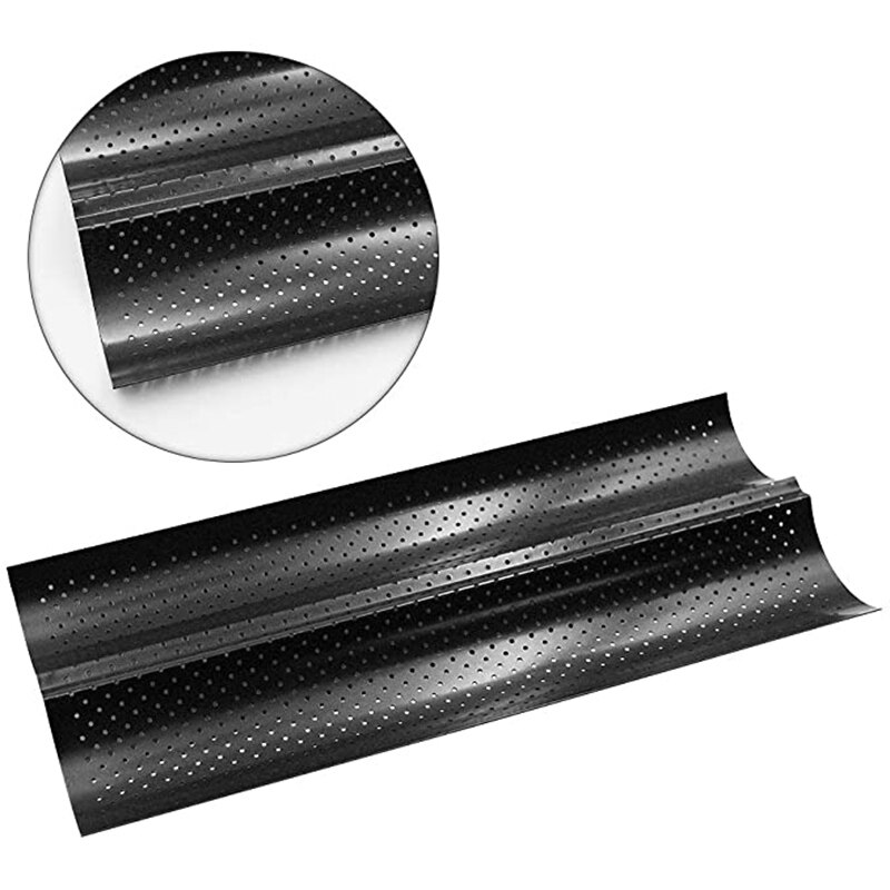 French Bread Baking Mold Bread Wave Baking Tray Practical Cake Baguette Mold Pans 2/3/4 Groove Waves Bread Baking Tools