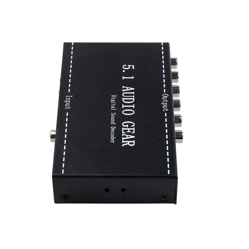 5.1 o Gear 2 in 1 5.1 Channel AC3/DTS 3.5mm o Gear Digital Surround Sound Decoder Stereo (L/R) Signals Decoder HD Player