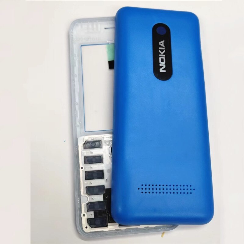 Original For Nokia Asha 206 2060 Housing Cover Door + Battery Back Cover+Keypad