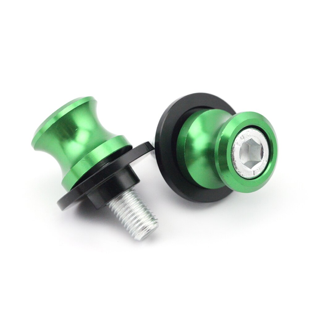 Tornillo de soporte de cadena Swingarm Spools Crash Slider para KTM DUKE RC 125 200 250 390 accesorios de motocicleta, piezas de soporte 10mm tallado: Green