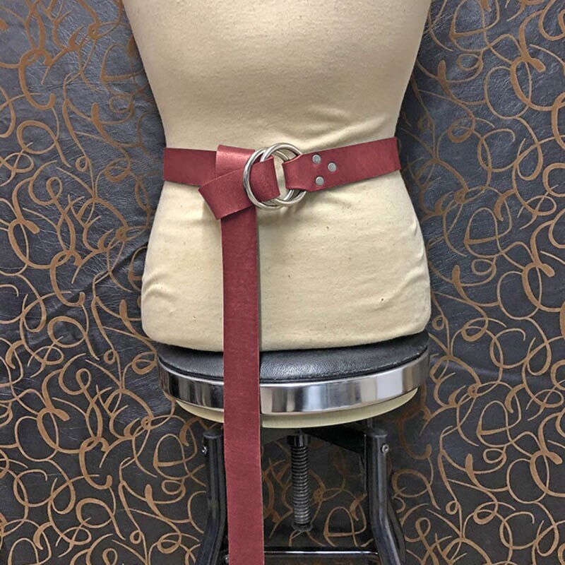 Allstatt-cinturón Medieval para Largo anudado, disfraz de Varangians nórdico, cinturón de Anglo saxones, Larp, Slavic, wander, accesorio para la cintura: Red