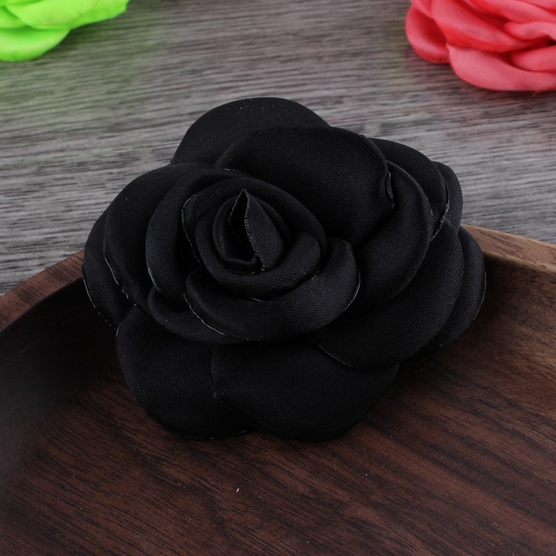 Flores de satén quemadas para el cabello, accesorios para el cabello, flores de tela Floral asadas para ramo de bodas, diademas de 10 piezas y 6CM: Color camuflaje del desierto