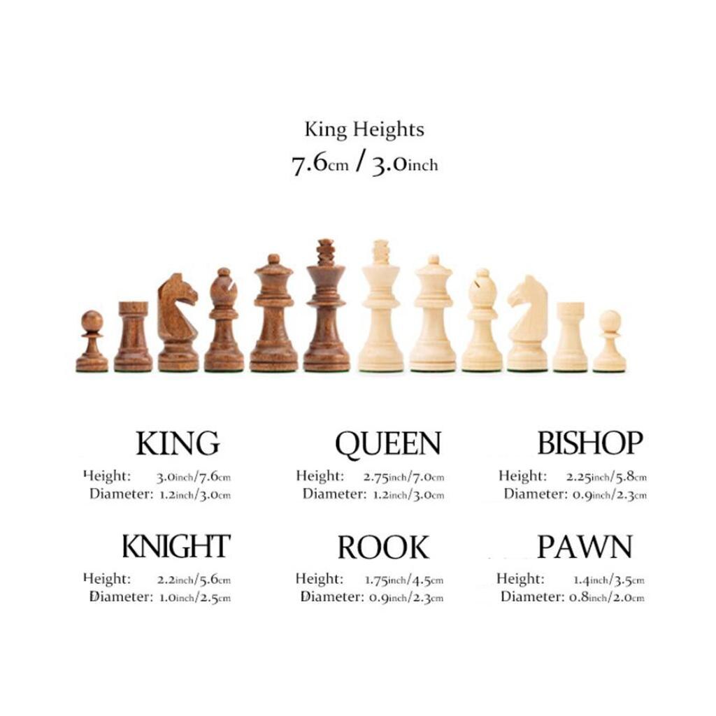 2 In 1 Classic Checkers &amp; Chess Set Board Game Larger 15&#39;&#39; Foldable Wooden Chess Set High-end Luxury Table Game For Kids Adults