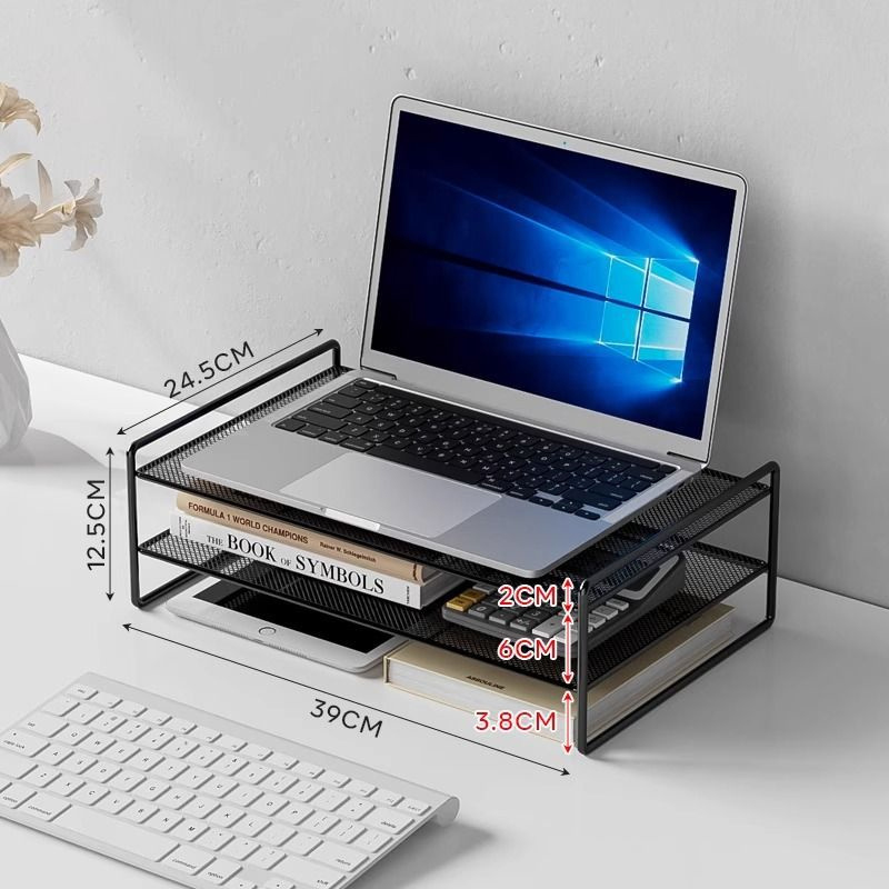 Computer Monitor Riser Halter Laptop Kühlung PC Bildschirm Stehen Halterung Desktop Lagerung Organizer Für Drucker Tastatur Maus: Blau