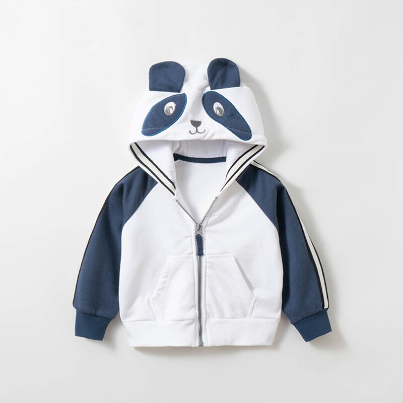 Little Maven Kinderen Jassen Dier Panda Jongens Rits Jas Met Capuchon Kleding Fall Baby Jongens Bovenkleding Kleding