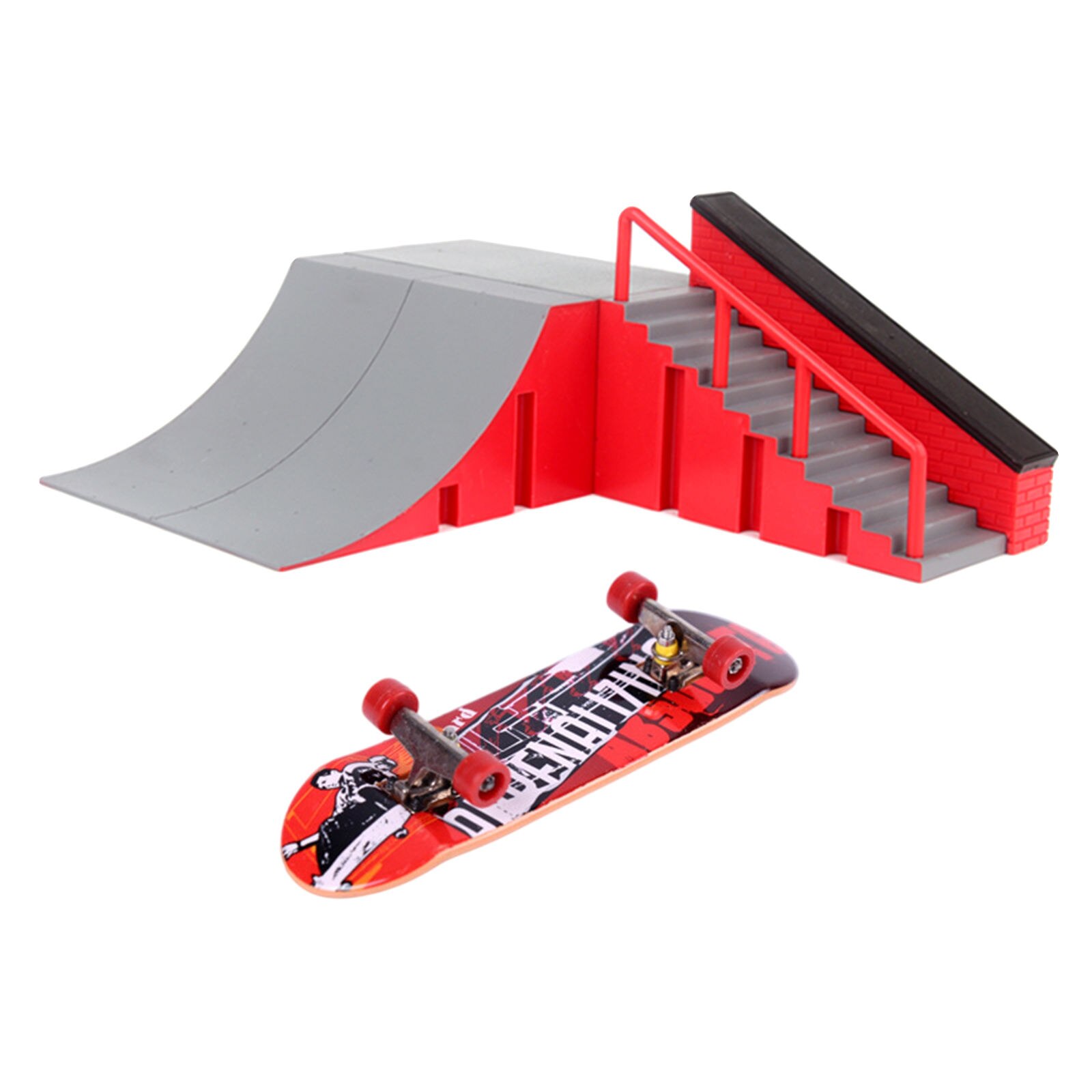 Finger Skateboard Spielzeug Griffbretter Rampe Spielzeug Mini Rolle Bereich Neuheit Skateboard Rampe Bausatz für Ausbildung Finger Koordination: B