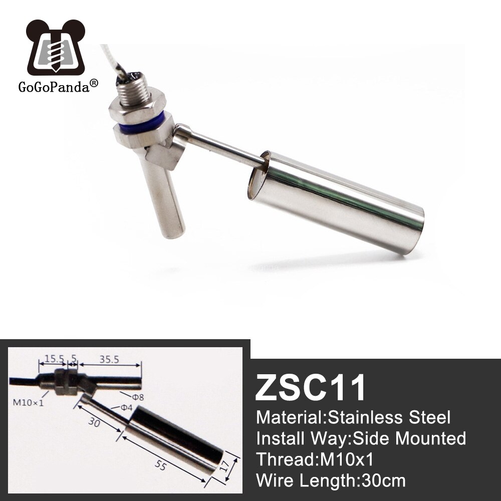 Capteur de niveau d'eau de réservoir latéral, livraison gratuite, interrupteur à flotteur en acier inoxydable liquide zsc 12 100v/220v general zsc 11- zsc 19: Zsc 11