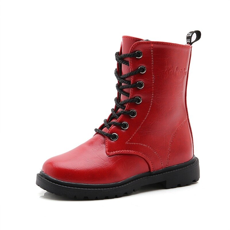 Children's Shoes Girls' Boots Autumn and Winter Side Zipper Boots Boys Snow Boots kids Leather Boots Autumn and Winter Boots