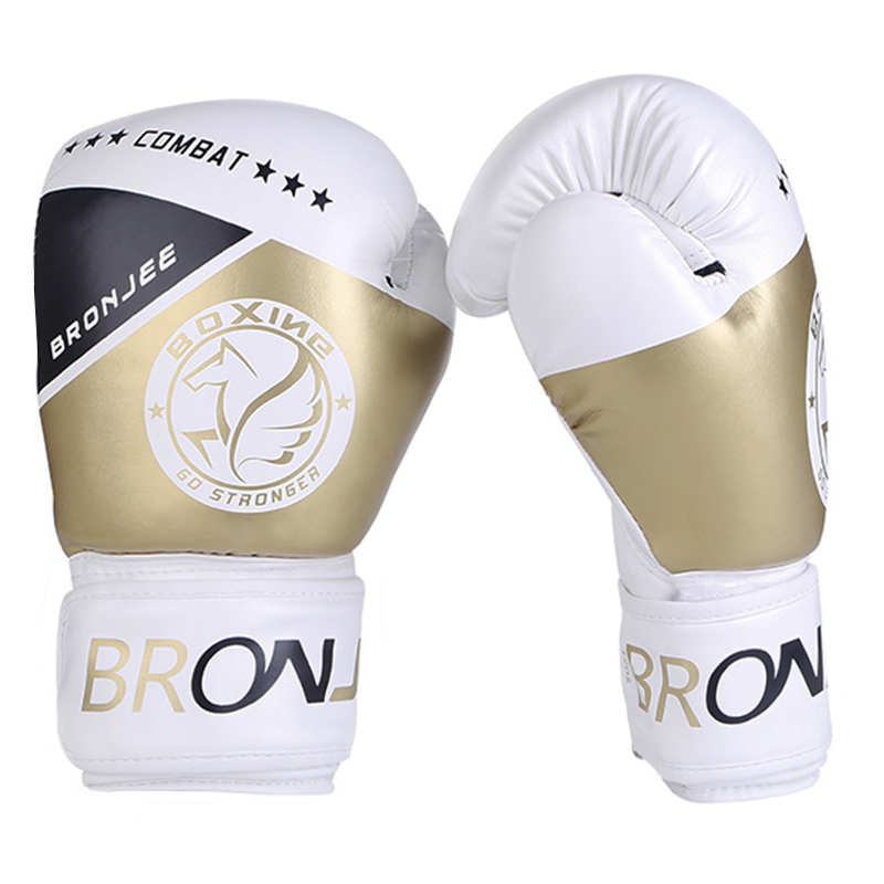 Gants de boxe en cuir synthétique, 6 8 10 12 14oz, pour entraînement au combat mma