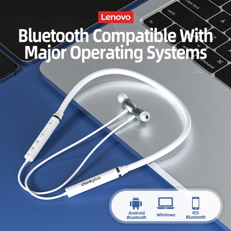 Lenovo HE05X Ⅱ Neckband Earphones Wireless Bluetooth 5.0 Earbuds Waterproof Sport Headset with Mic Magnetic Neckband Earphone