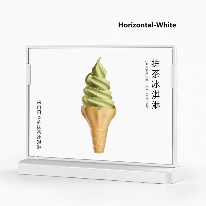 A5 148*210mm T Shaped Double Sided Acrylic Paper Card Holder Display Stand Restaurants Menu Holder Stand Frame: Plastic Style 4