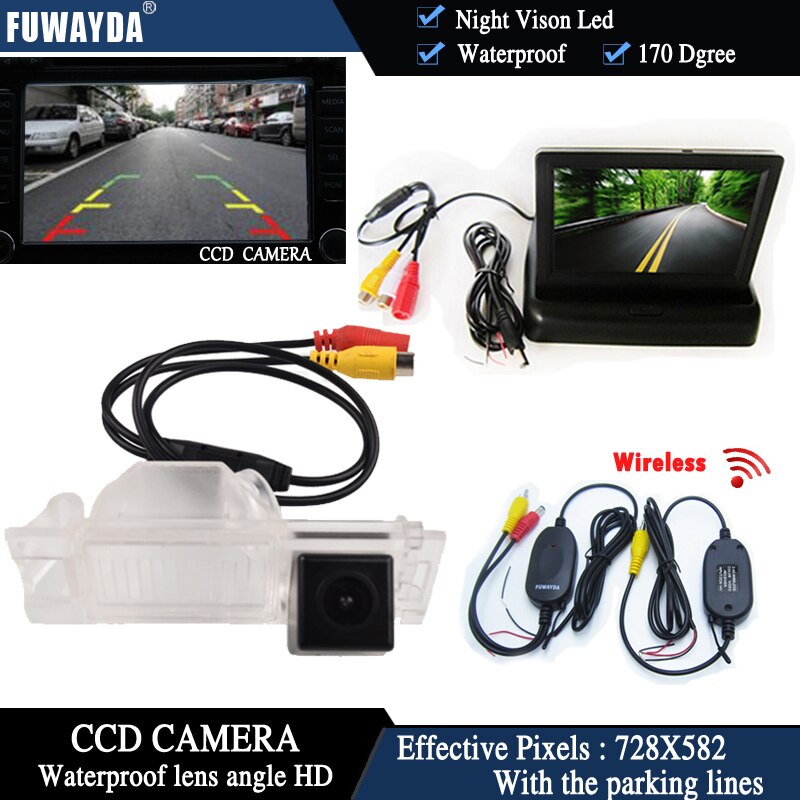 Draadloze Wifi Auto Achteruitrijcamera Voor Hyundai IX35 / I35 / Tucson, met 4.3 Inch Opvouwbaar Lcd Tft Monitor