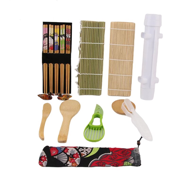 Juego de rodillos de Bazooka para hacer Sushi, utensilios de cocina para enrollar carne y verduras, utensilio de cocina, accesorios: Luxury set