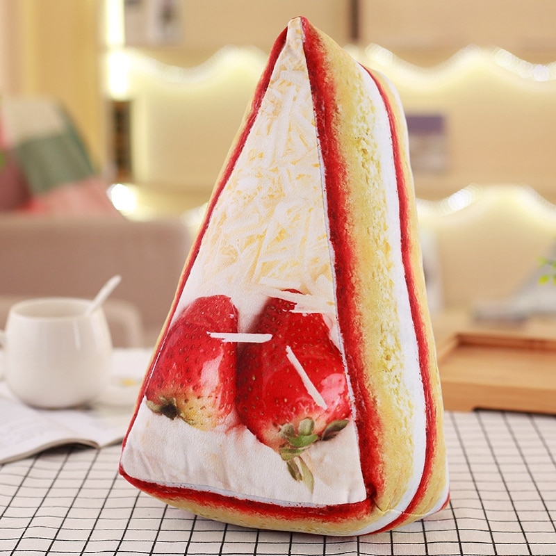 Cojines de comida de felpa para niños y niñas, almohada de felpa con , ideal para aperitivos, tartas, cerveza, café y baquetas